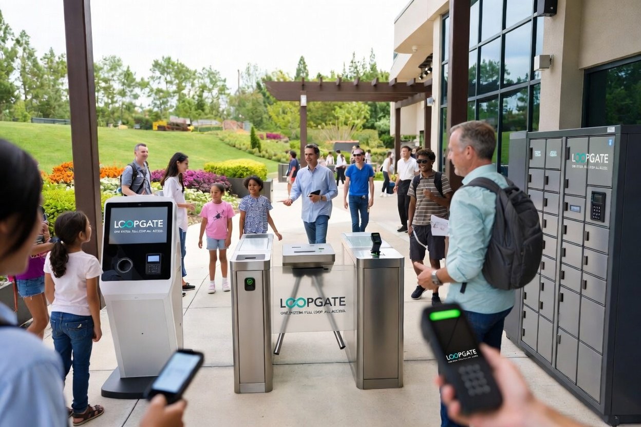 Check-in mit LOOPGATE Kiosk und Drehkreuz