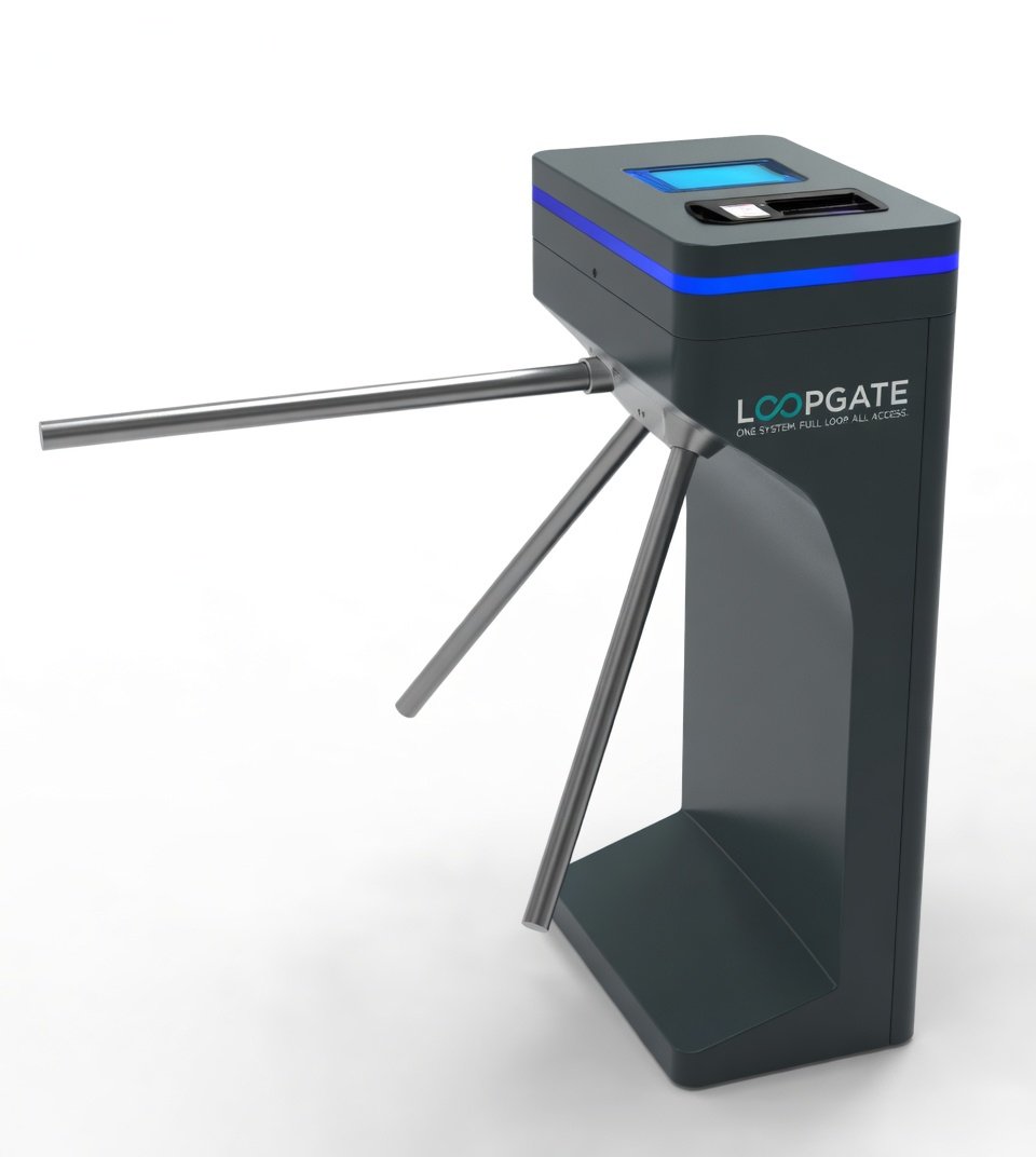 LOOPGATE Tripod-Drehkreuz mit blauer LED-Leiste